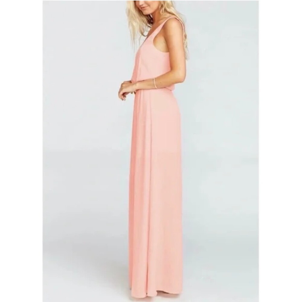 New Show Me Your MuMu Maxi Long Dress Pink Peach Small